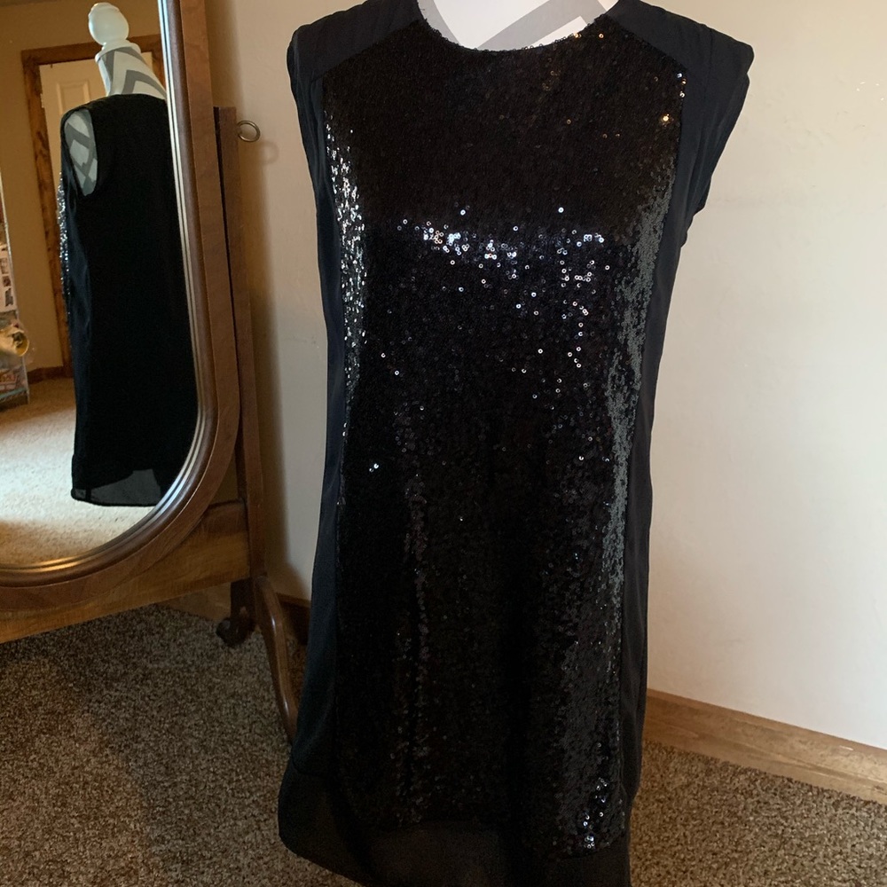 Black sequin dress